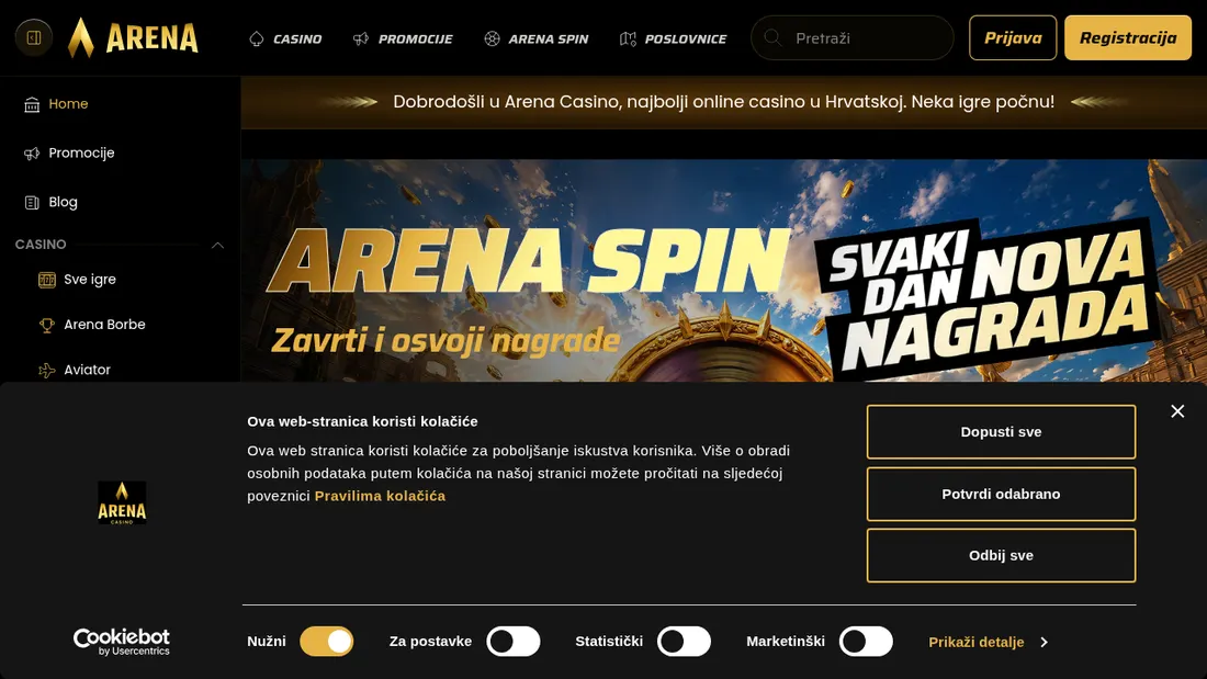 Arena Casino: javno dostupno casino predvorje
